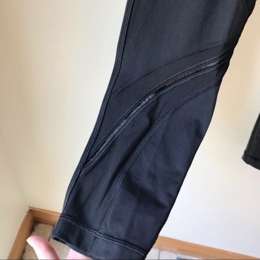 LULULEMON Leggings High Times Special Edition Metta Mesh Panels Black 7/8 Length - Picture 13 of 15